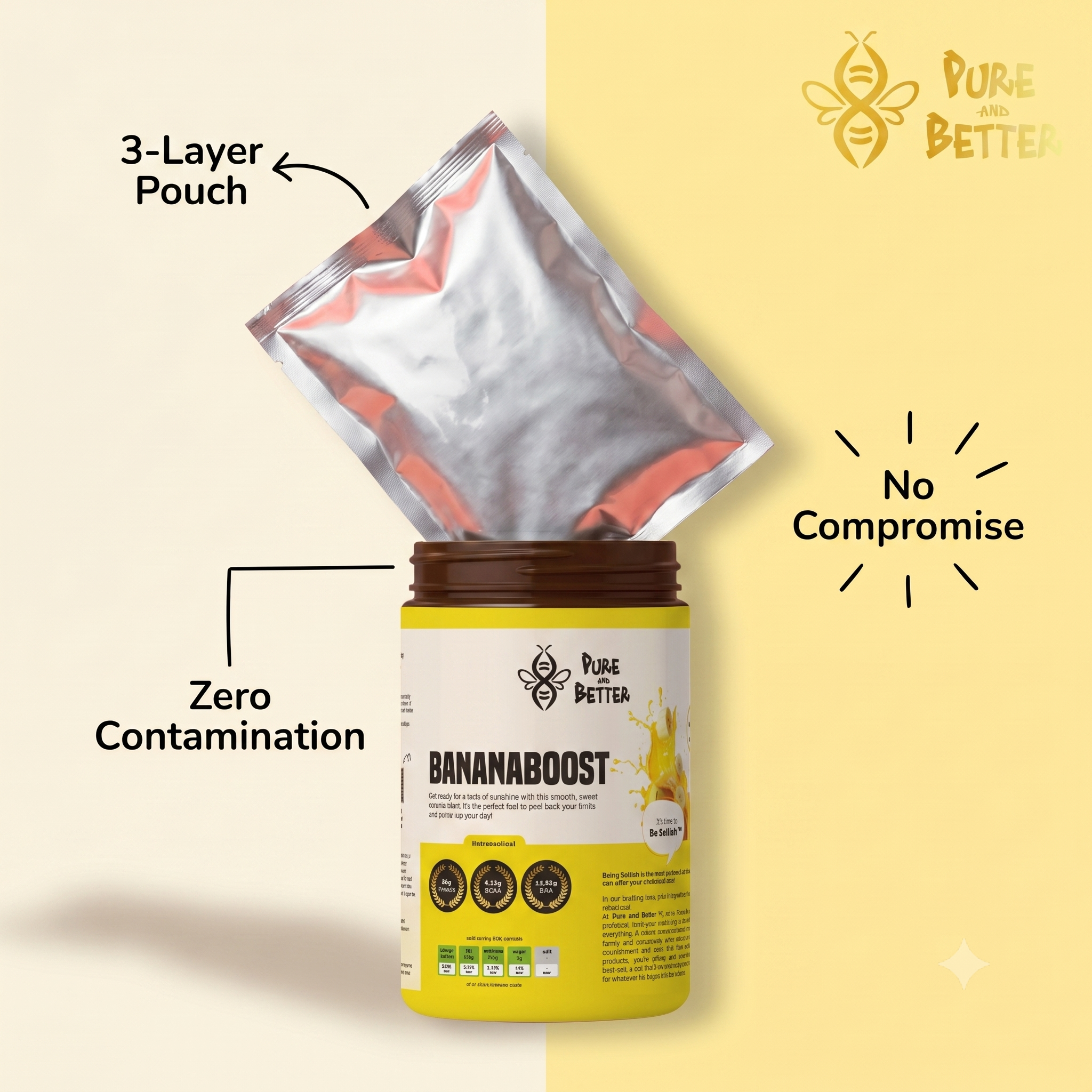 Bananaboost Protein Jar – 26g Whey Protein | 500g Total