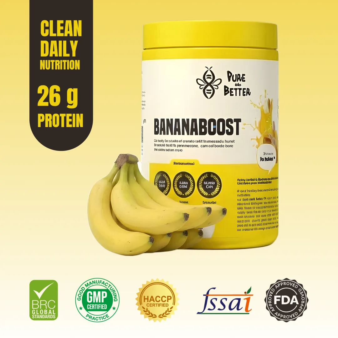 Bananaboost Protein Jar – 26g Whey Protein | 500g Total
