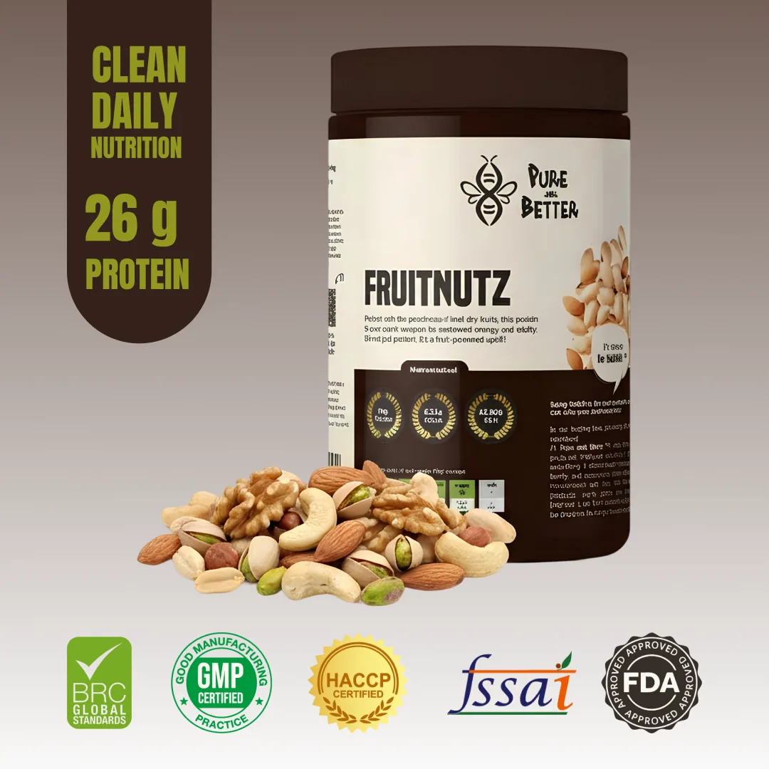 Fruitnutz Protein Jar – 26g Whey Protein | 500g Total