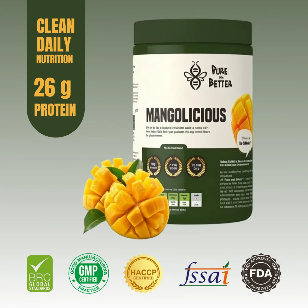 Mangolicious Protein Jar – 26g Whey Protein | 500g Total